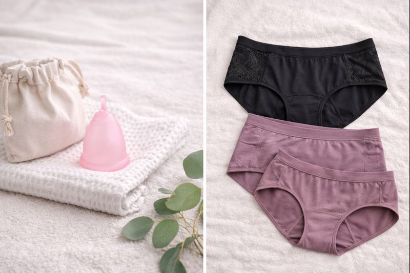 Kubeczek menstruacyjny czy majtki menstruacyjne - co wybrać i dla kogo które rozwiązanie będzie najlepsze?