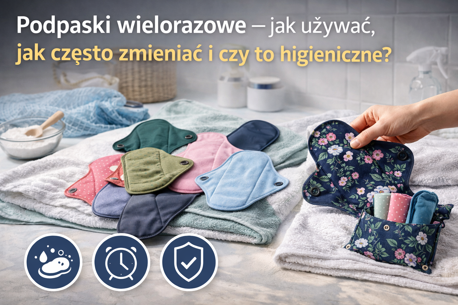 Podpaski wielorazowe – jak używać, jak często zmieniać i czy to higieniczne?