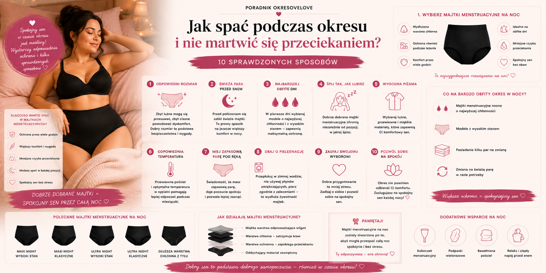 Jak spać podczas okresu i nie martwić się przeciekaniem? 10 sprawdzonych sposobów