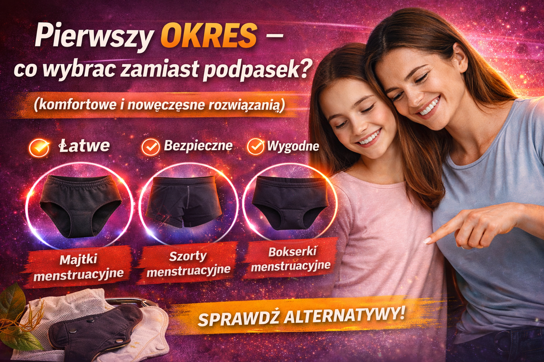 Pierwszy okres – co wybrać zamiast podpasek? (komfortowe i nowoczesne rozwiązania)