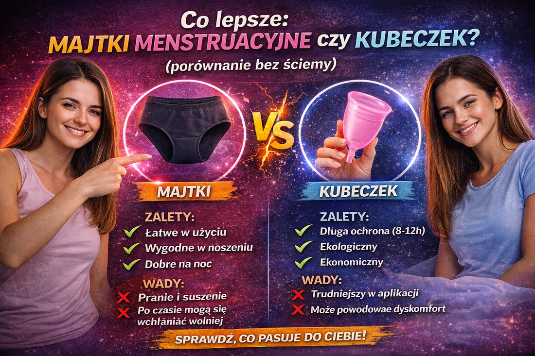 Co lepsze: majtki menstruacyjne czy kubeczek? (porównanie bez ściemy)