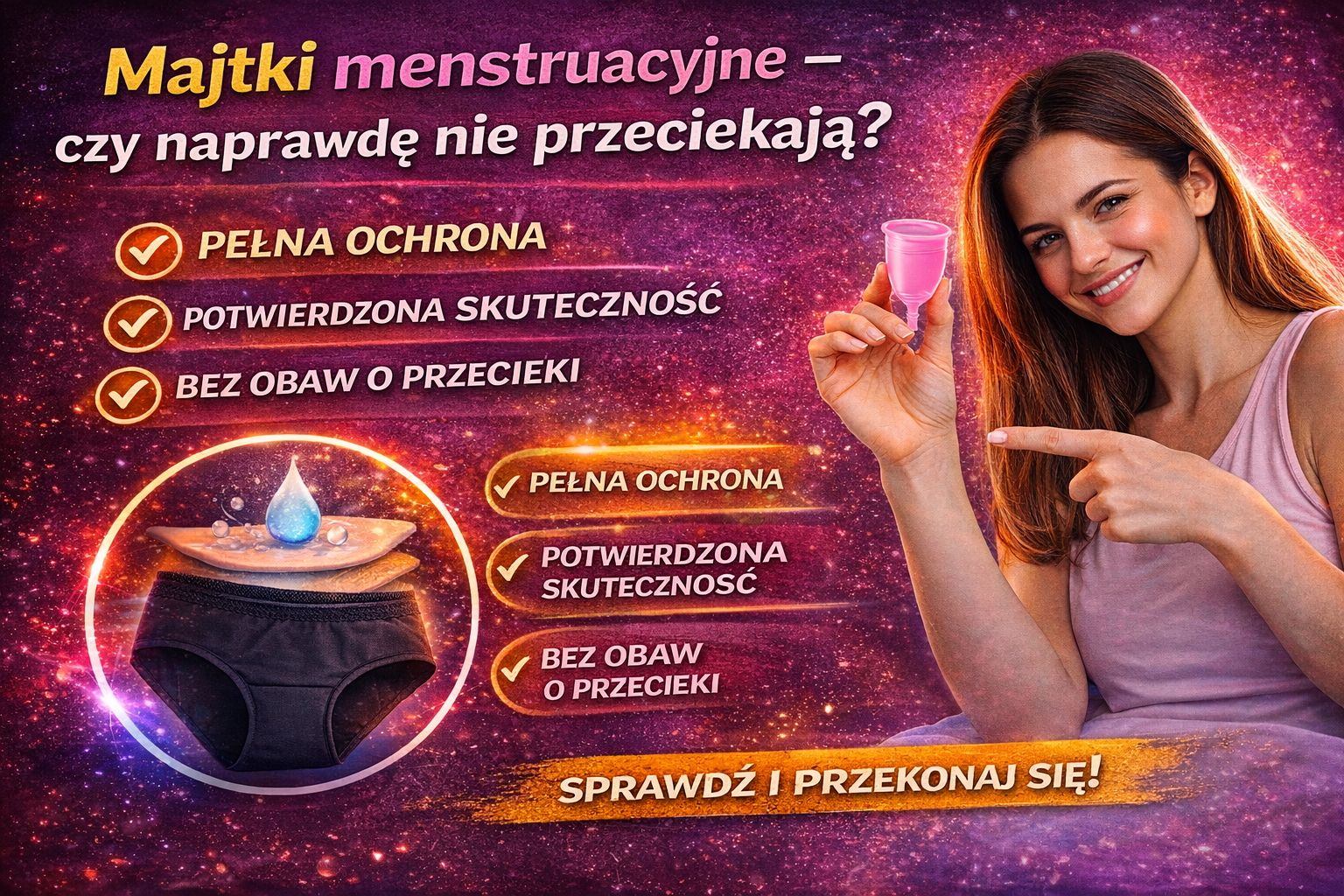 Majtki menstruacyjne – czy naprawdę nie przeciekają?
