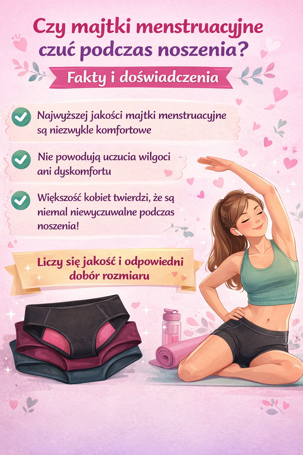 Czy majtki menstruacyjne czuć podczas noszenia? Fakty i doświadczenia