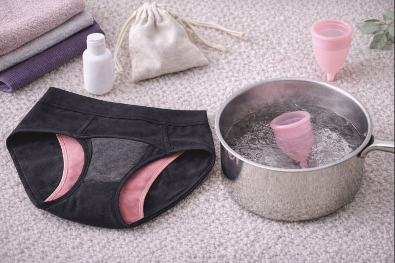Jak prać i pielęgnować bieliznę menstruacyjną oraz kubeczek, żeby służyły latami i były bezpieczne?