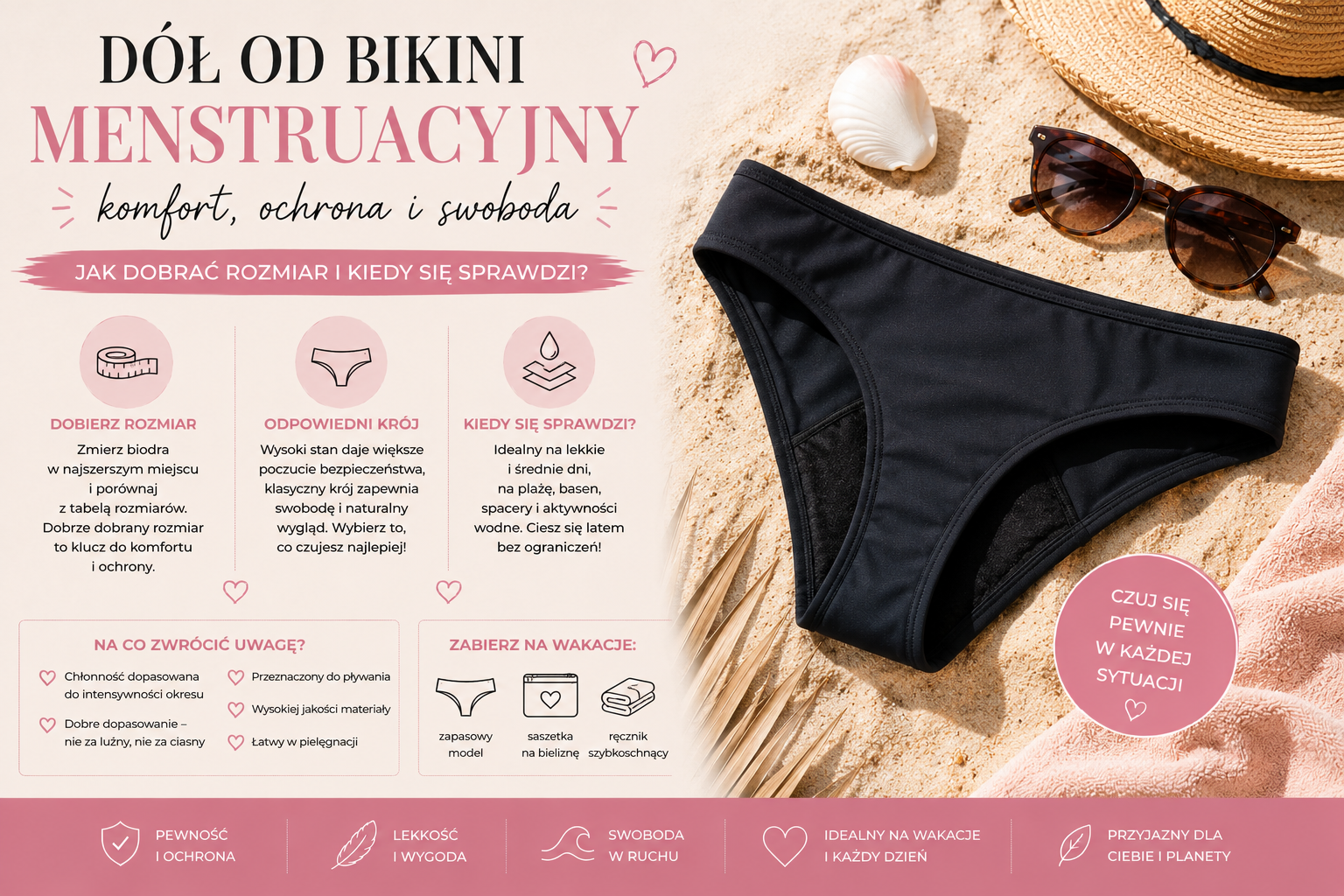 Dół od bikini menstruacyjny – jak dobrać rozmiar i kiedy naprawdę się sprawdzi?
