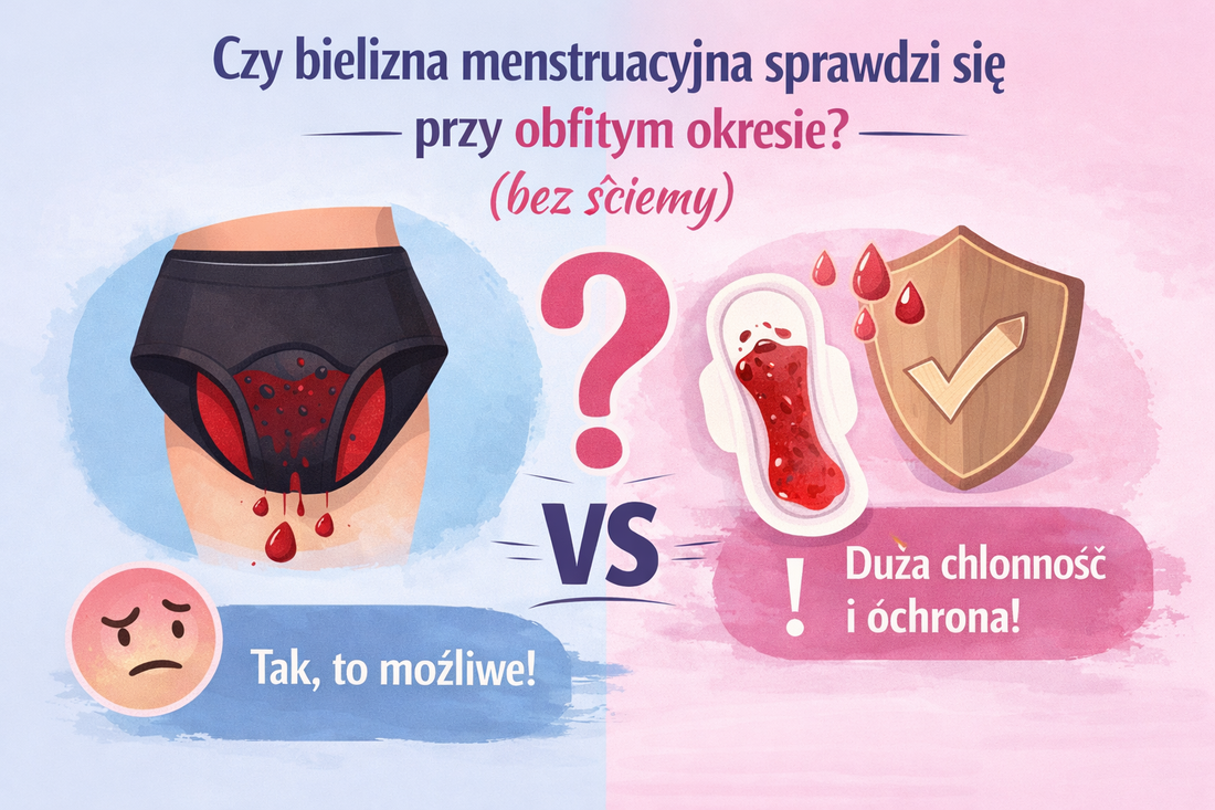Czy bielizna menstruacyjna sprawdzi się przy obfitym okresie? (bez ściemy)