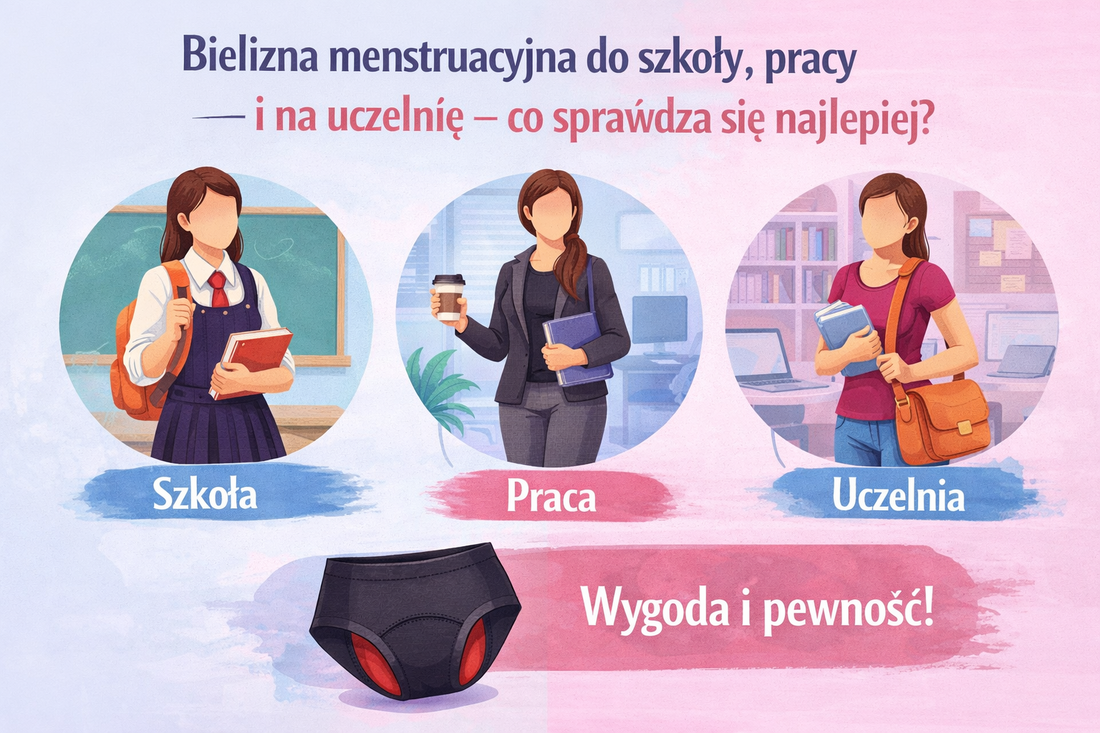 Bielizna menstruacyjna do szkoły, pracy i na uczelnię – co sprawdza się najlepiej?
