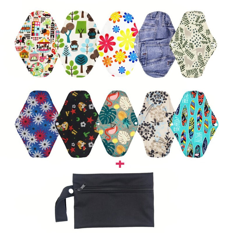 Zestaw 10 podpasek wielokrotnego użytku Aldona-okresowelove.pl