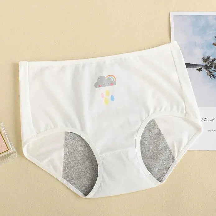Menstruacyjne figi z zabawnym nadrukiem Oliwia