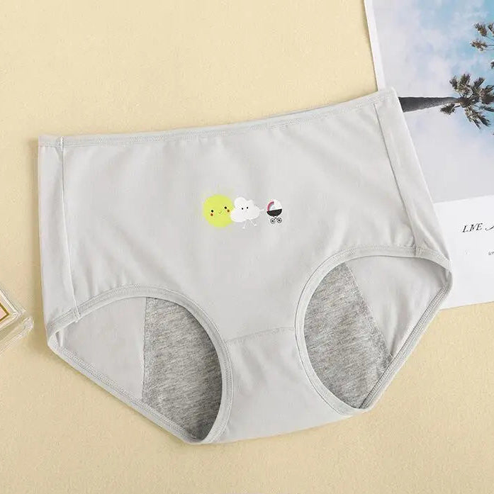 Menstruacyjne figi z zabawnym nadrukiem Oliwia