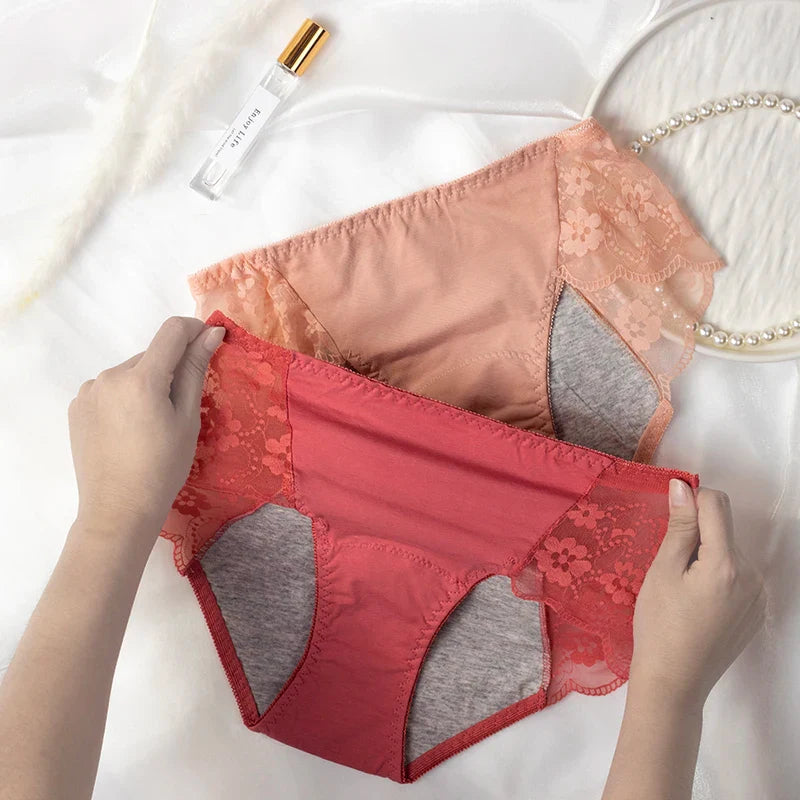 Figi menstruacyjne z koronką Iza-okresowelove.pl