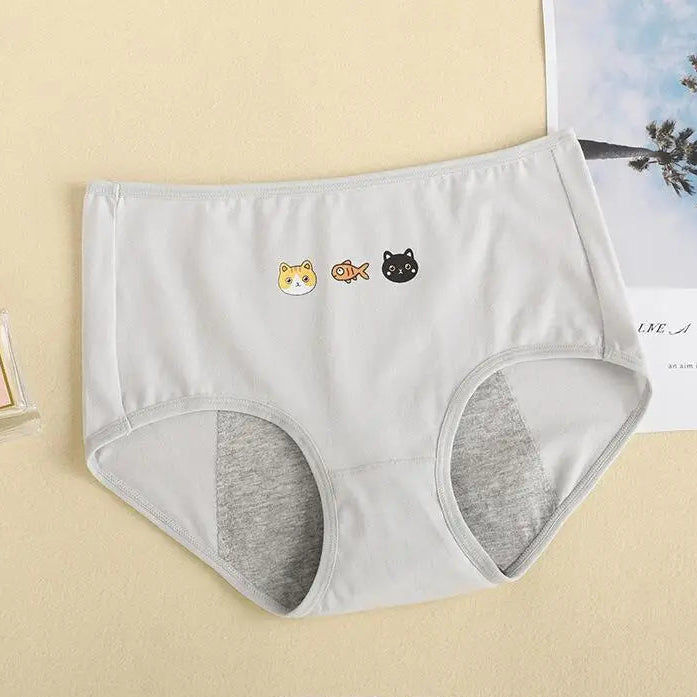 Menstruacyjne figi z zabawnym nadrukiem Oliwia