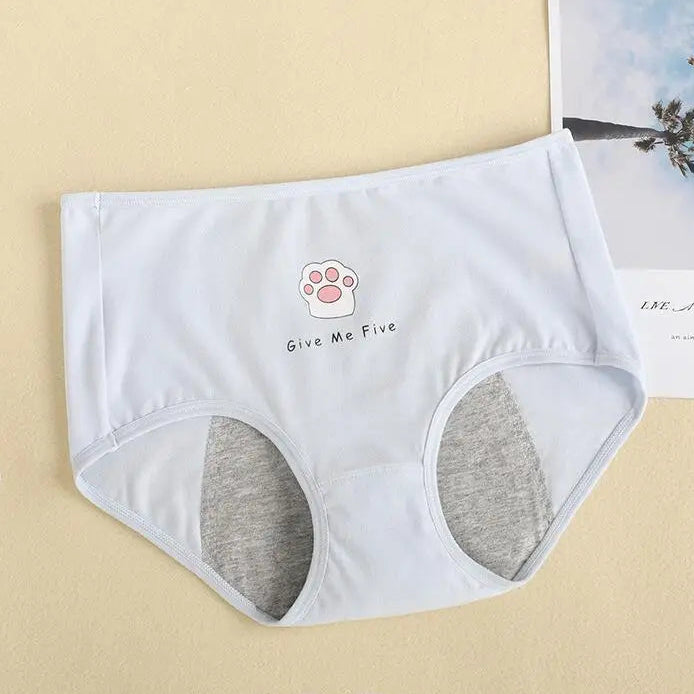 Menstruacyjne figi z zabawnym nadrukiem Oliwia